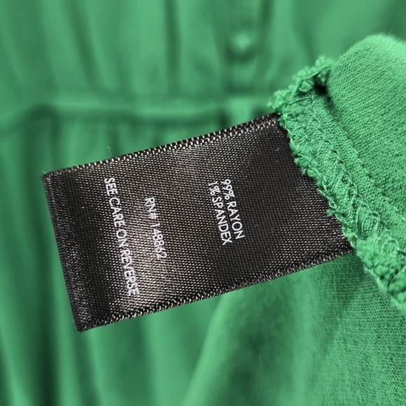 Torrid Shirt Womens 2 Kelly Green Flutter Criss Cross Strappy Babydoll Sharkbite - Picture 8 of 12
